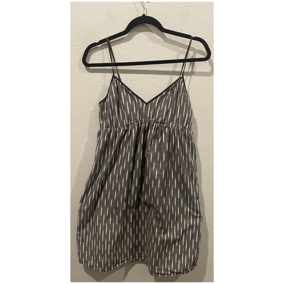 CONVERSE White Grey Spaghetti Straps V-Neck Mini Dress - Picture 1 of 4